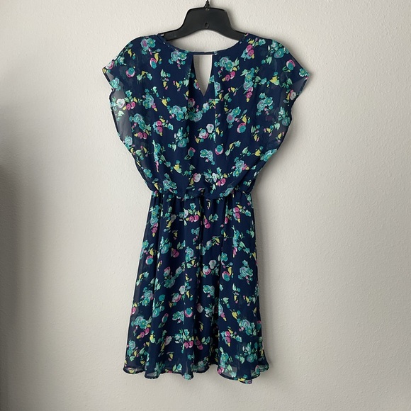 LUSH Navy Floral Dress - Picture 6 of 8